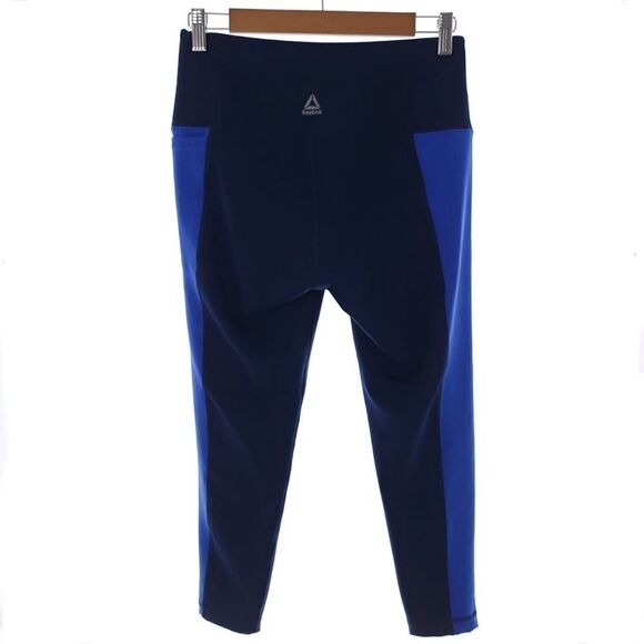 Reebok Performance Sport Striped 7/8 Navy Athletic Speedwick Leggings Size M - Picture 6 of 10